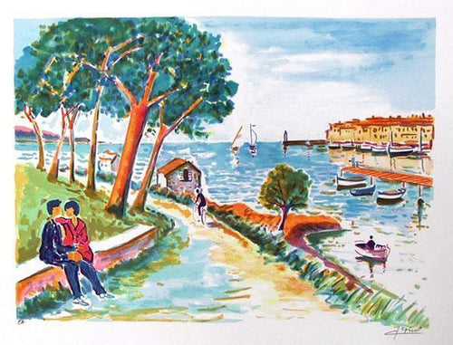 Le Levandou Lithograph | Jean Claude Picot,{{product.type}}