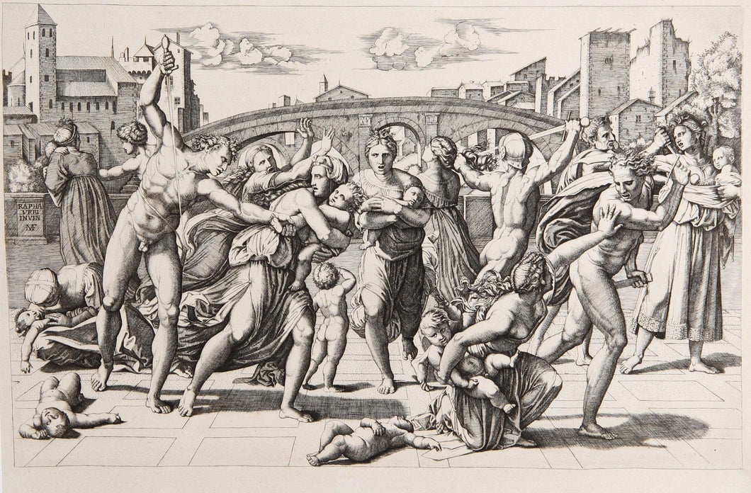 Le Massacre des Innocents (d'Apres Raphael) Etching | Marc de Ravenne,{{product.type}}