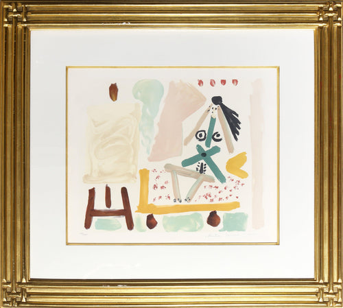 Le Modele Dans L'Atelier Lithograph | Pablo Picasso,{{product.type}}