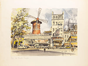 Le Moulin Rouge watercolor | Aldo Raimondi,{{product.type}}