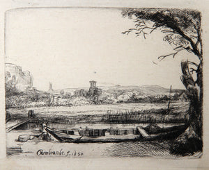 Le Paysage au Bateau (B236) Etching | Rembrandt,{{product.type}}