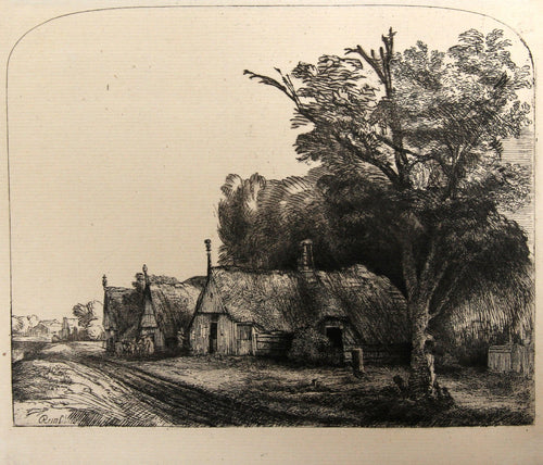 Le Paysage aux Trois Chaumieres (B217) Etching | Rembrandt,{{product.type}}