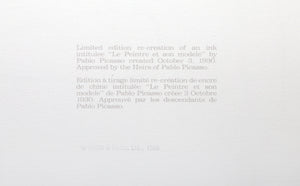 Le Pientre et Son Modele Lithograph | Pablo Picasso,{{product.type}}