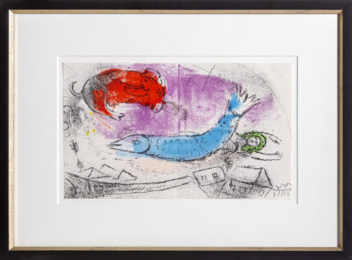 Le Poisson Bleu Lithograph | Marc Chagall,{{product.type}}