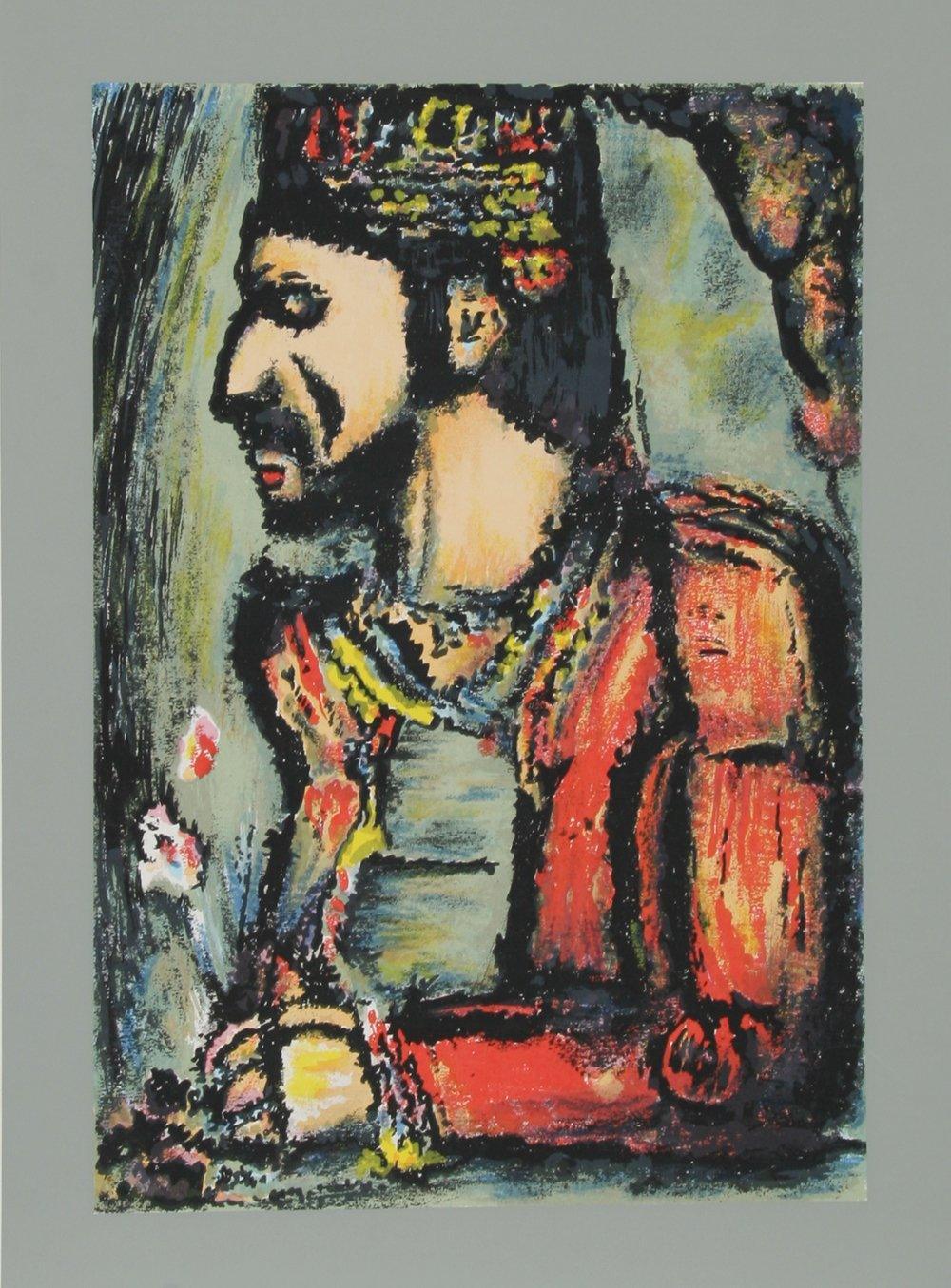 Le Roi avec Fleurs Poster | Georges Rouault,{{product.type}}