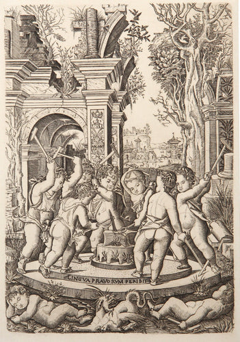 Le Sort de la Langue Mechante Etching | Nicoletto da Modena,{{product.type}}