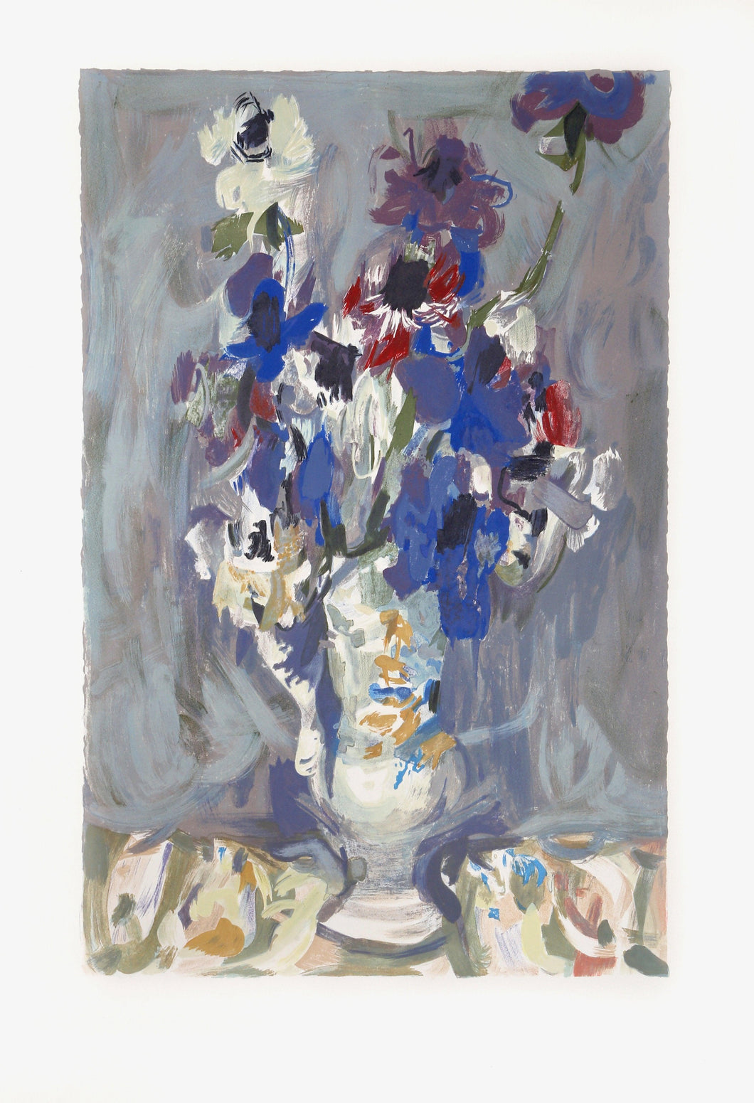 Le Vase de Fleurs Lithograph | Eugene Baboulene,{{product.type}}