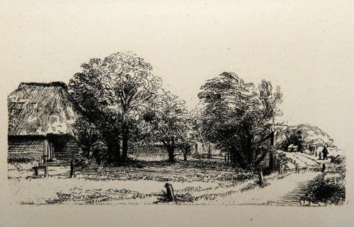Le Verger et la Grange Etching | Rembrandt,{{product.type}}