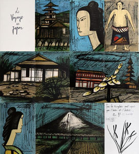 Le Voyage au Japon Portfolio Lithograph | Bernard Buffet,{{product.type}}