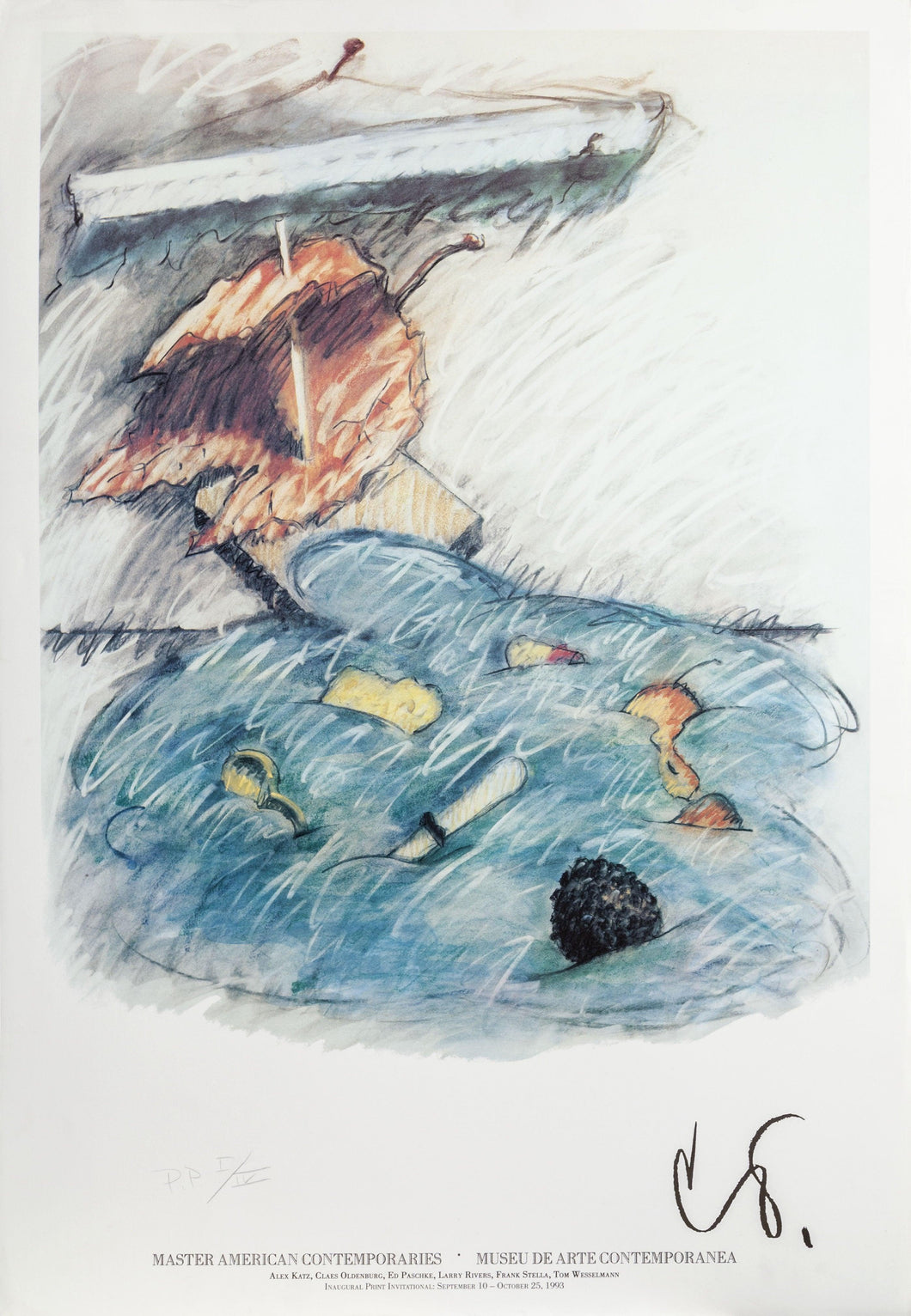 Leaf Boat: Storm In the Studio Lithograph | Claes Oldenburg,{{product.type}}