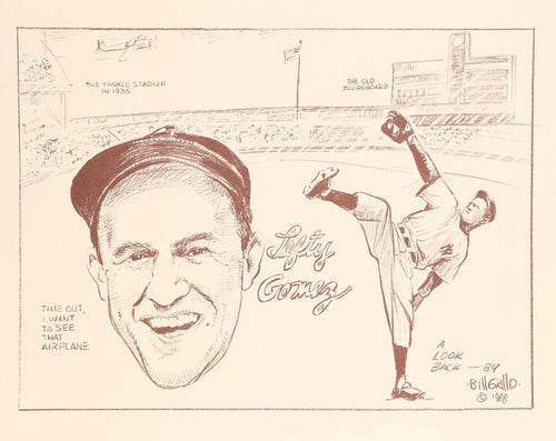 Lefty Gomez from A Look Back portfolio Lithograph | Bill Gallo,{{product.type}}