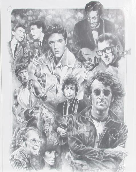 Legends of Rock and Roll Poster | Robert Stephen Simon,{{product.type}}