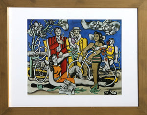 Leisures on Red Bottom Poster | Fernand Leger,{{product.type}}