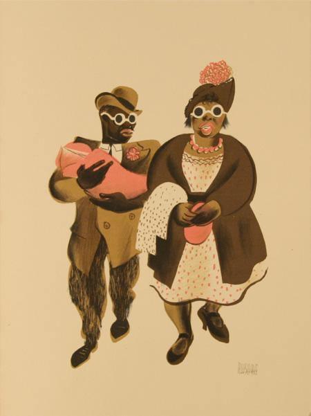 Lenox Ave Stroll Lithograph | Al Hirschfeld,{{product.type}}