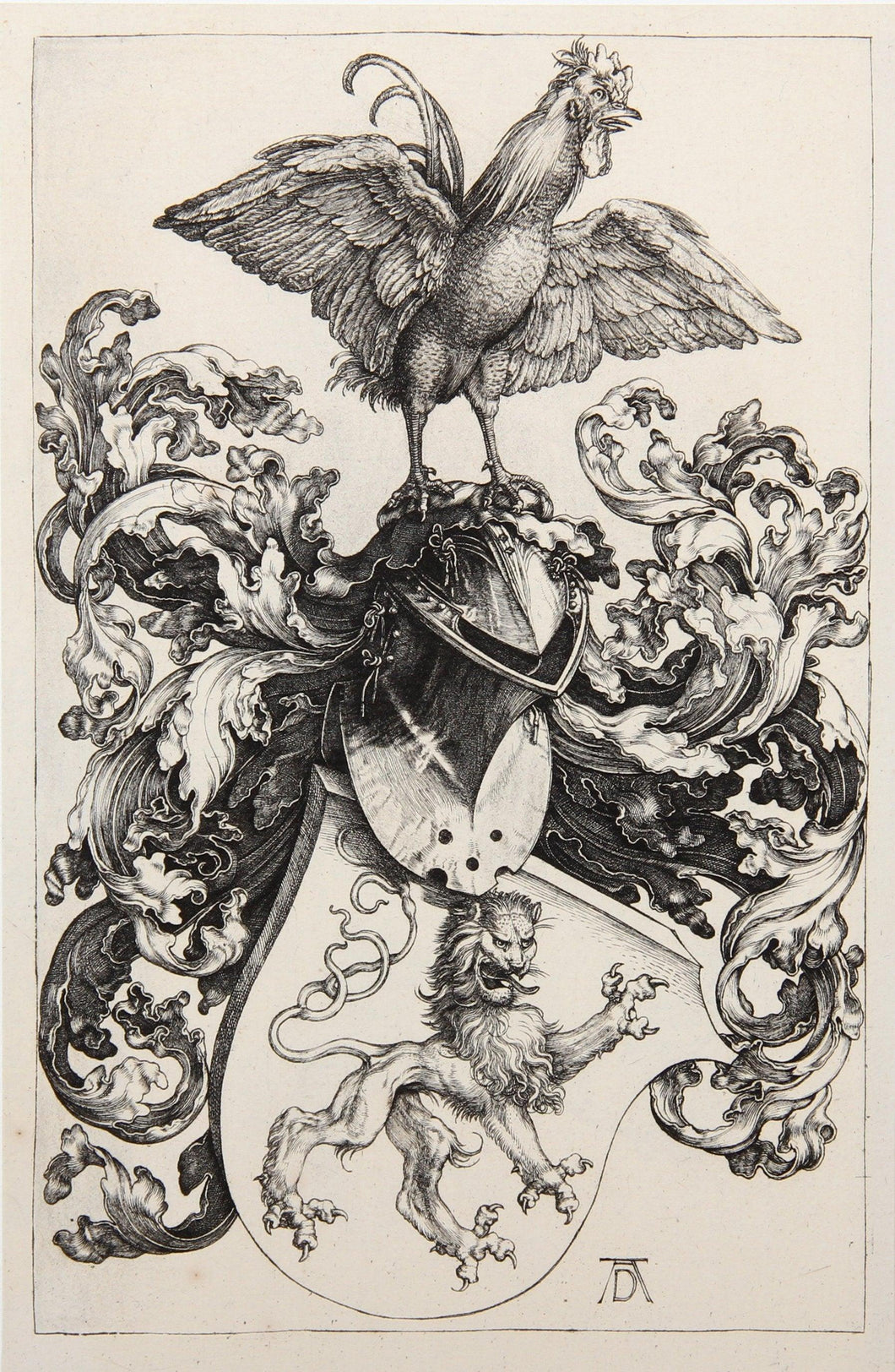 Les Armoiries au Coq Etching | Albrecht Dürer,{{product.type}}
