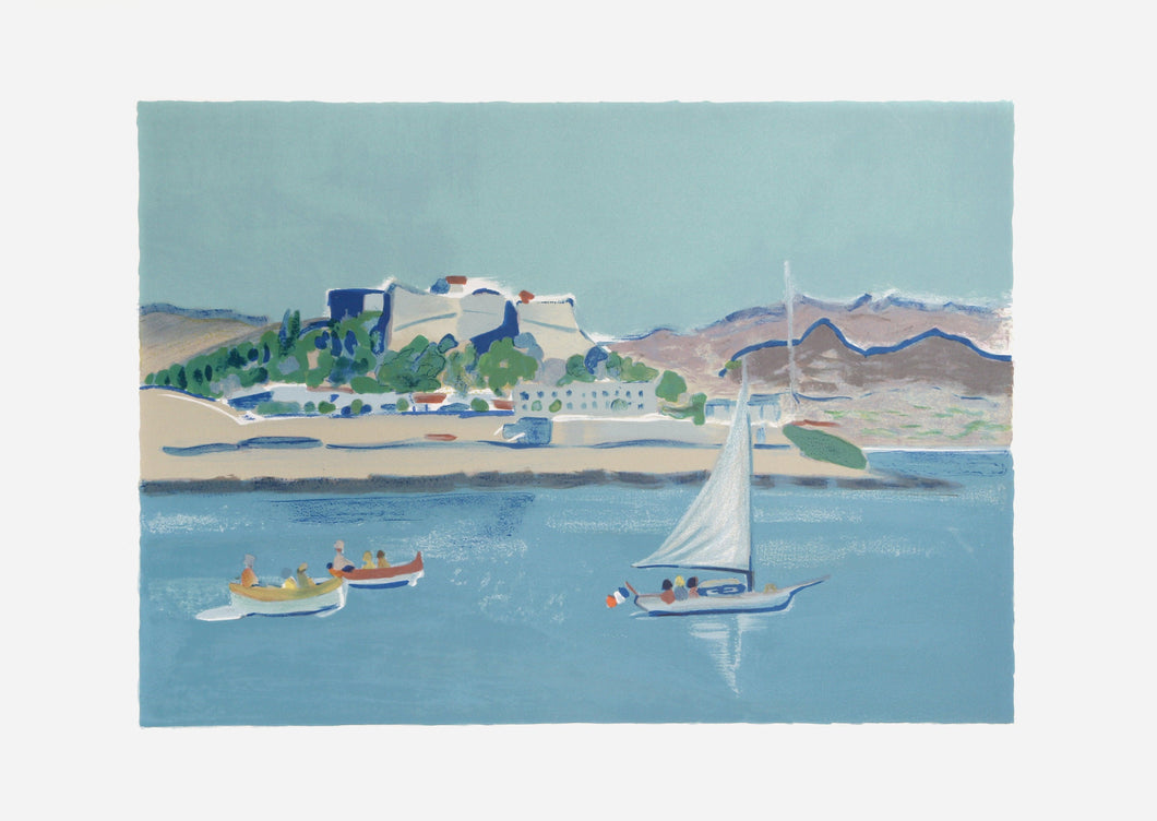 Les Bateau à Voile Lithograph | Jacques Potin,{{product.type}}