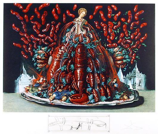 Les Canibalismes de l'Automne Lithograph | Salvador Dalí,{{product.type}}