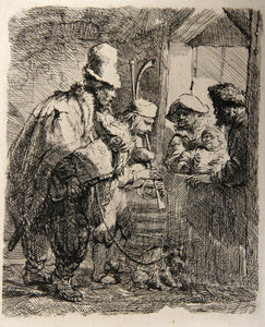 Les Musiciens Ambulants (B119) Etching | Rembrandt,{{product.type}}
