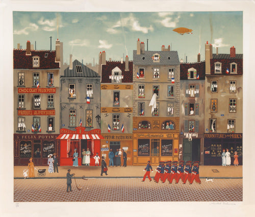 Les Soldats lithograph | Michel Delacroix,{{product.type}}