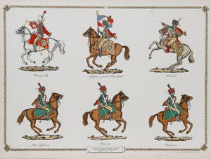 Les Soldats (Regiment de Chasseurs a Cheval) Lithograph | Gaston Girault,{{product.type}}