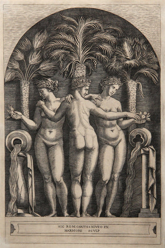 Les trois Graces Etching | Marcantonio Raimondi,{{product.type}}
