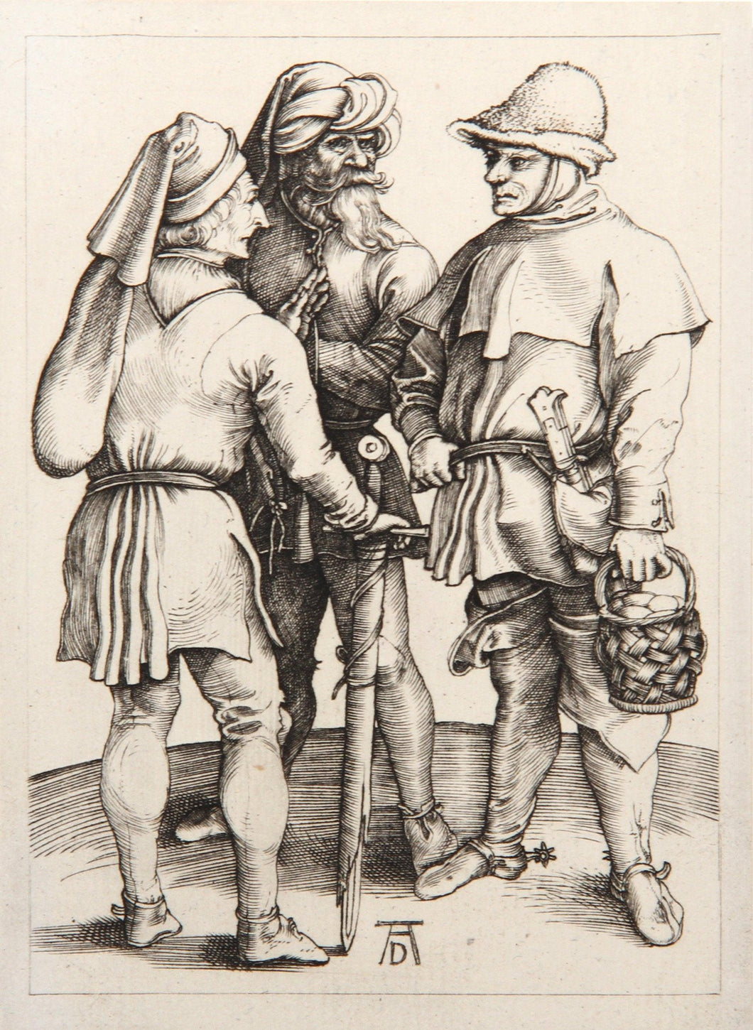Les Trois Paysans Etching | Albrecht Dürer,{{product.type}}
