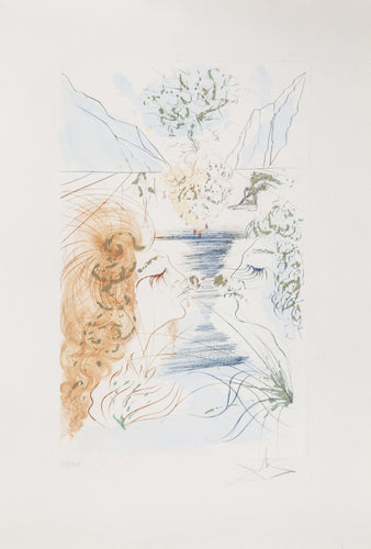 Let him kiss me... from Song of Songs of King Solomon Etching | Salvador Dalí,{{product.type}}