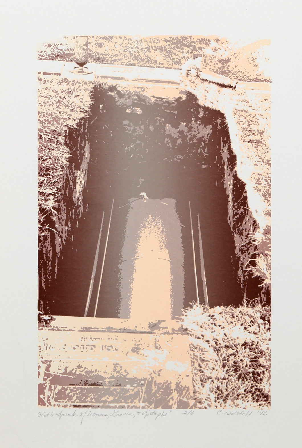 Let's Speak of Worms, Graves, and Epitaphs Screenprint | Cindy Wolsfeld,{{product.type}}