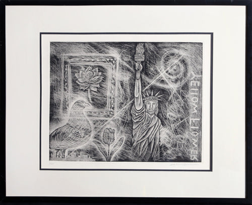 Liberty (Yellow Flowers) Etching | Shigeru Narikawa,{{product.type}}