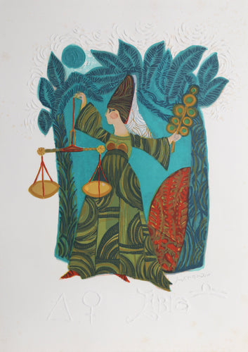 Libra from the Zodiac of Dreams Series Lithograph | Judith Bledsoe,{{product.type}}