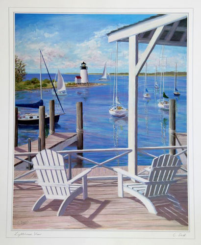 Lighthouse View Poster | Carol Saxe,{{product.type}}