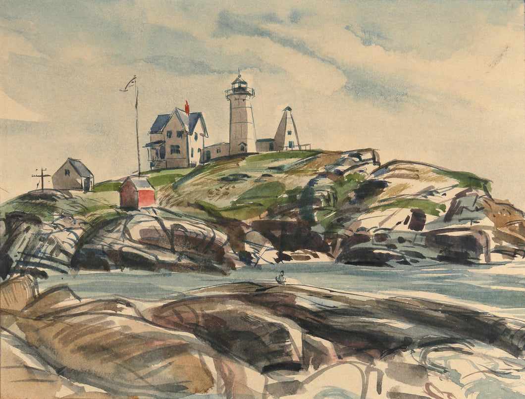 Lighthouse Watercolor | Charles Blaze Vukovich,{{product.type}}