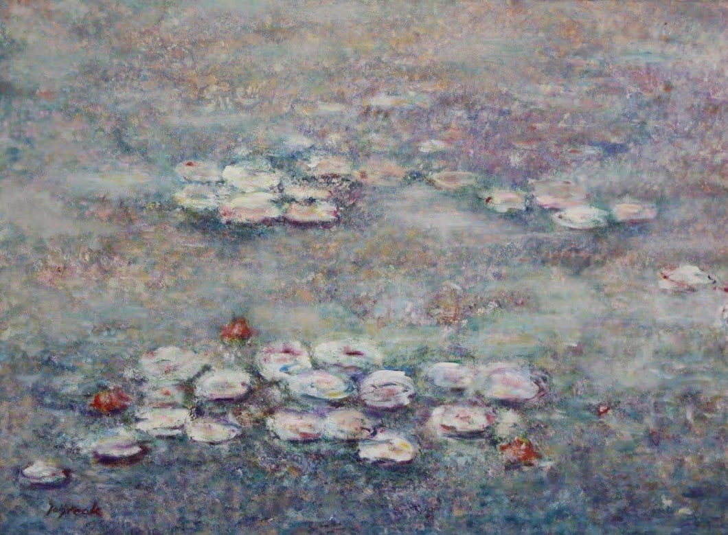Lilies (after Claude Monet) Acrylic | Michael Schreck,{{product.type}}