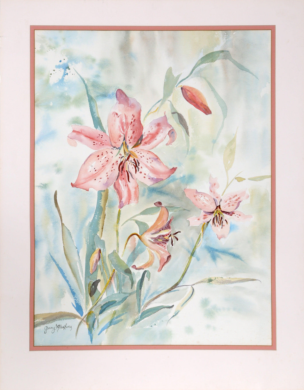 Lilies Watercolor | Ginny Masters,{{product.type}}