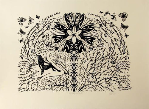 Lilly among the thorns Screenprint | B.A.M. Schwyn,{{product.type}}