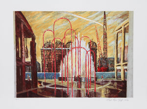 Lincoln Center Fantasy Lithograph | Lloyd Lozes Goff,{{product.type}}