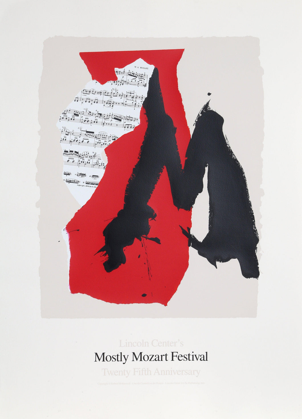 Lincoln Center Mostly Mozart, 25th Anniversary Lithograph | Robert Motherwell,{{product.type}}