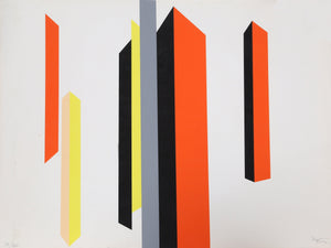 Linear Composition in Red and Yellow Screenprint | Mathias Goeritz,{{product.type}}