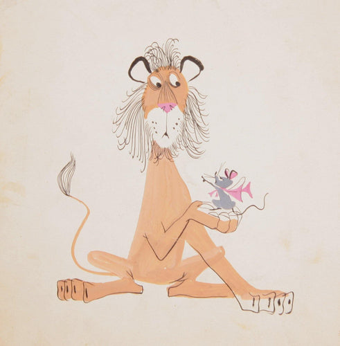 Lion and Mouse Watercolor | Marshall Goodman,{{product.type}}