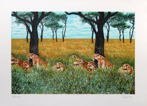 Lion Diptych Screenprint | Fran Bull,{{product.type}}