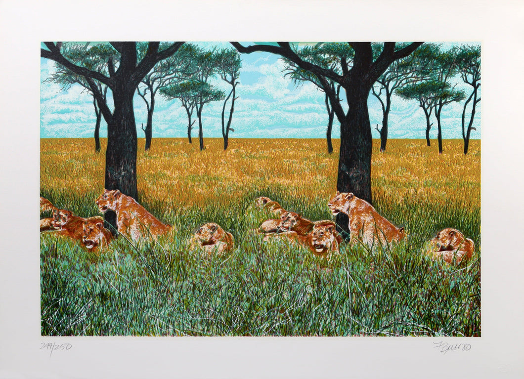 Lion Diptych Screenprint | Fran Bull,{{product.type}}
