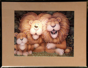 Lion Family Poster | Stewart Moskowitz,{{product.type}}