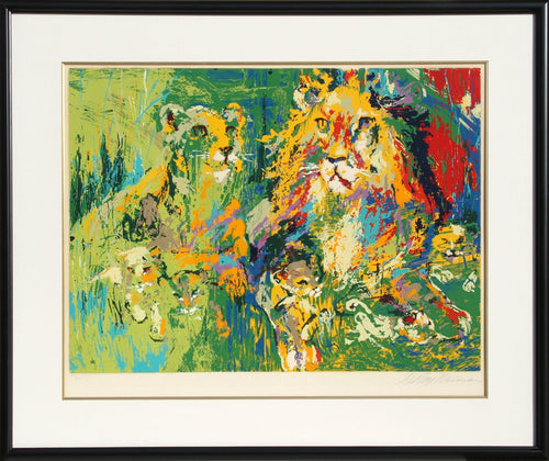 Lion Family Screenprint | LeRoy Neiman,{{product.type}}