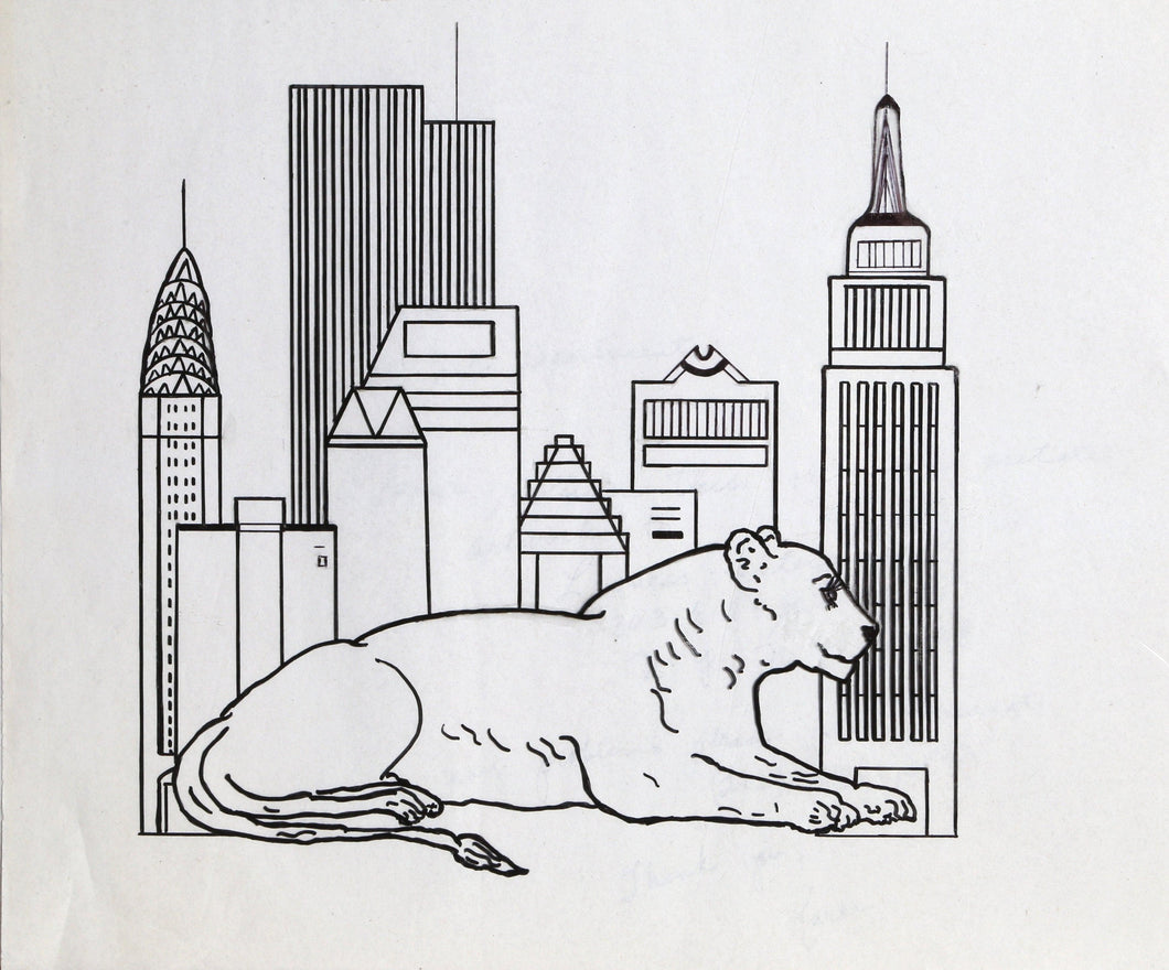 Lioness in New York City Comic Book / Animation | Unknown Artist,{{product.type}}