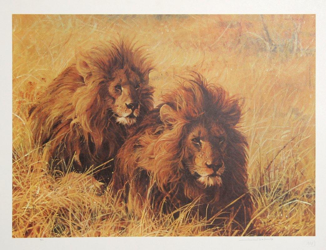 Lions Lithograph | Louis John DeDonato,{{product.type}}