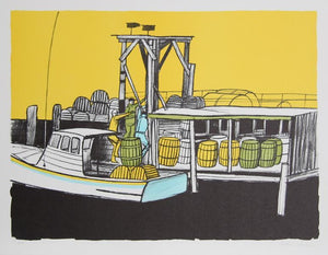 Loading the Boat Lithograph | Arthur Seiden,{{product.type}}