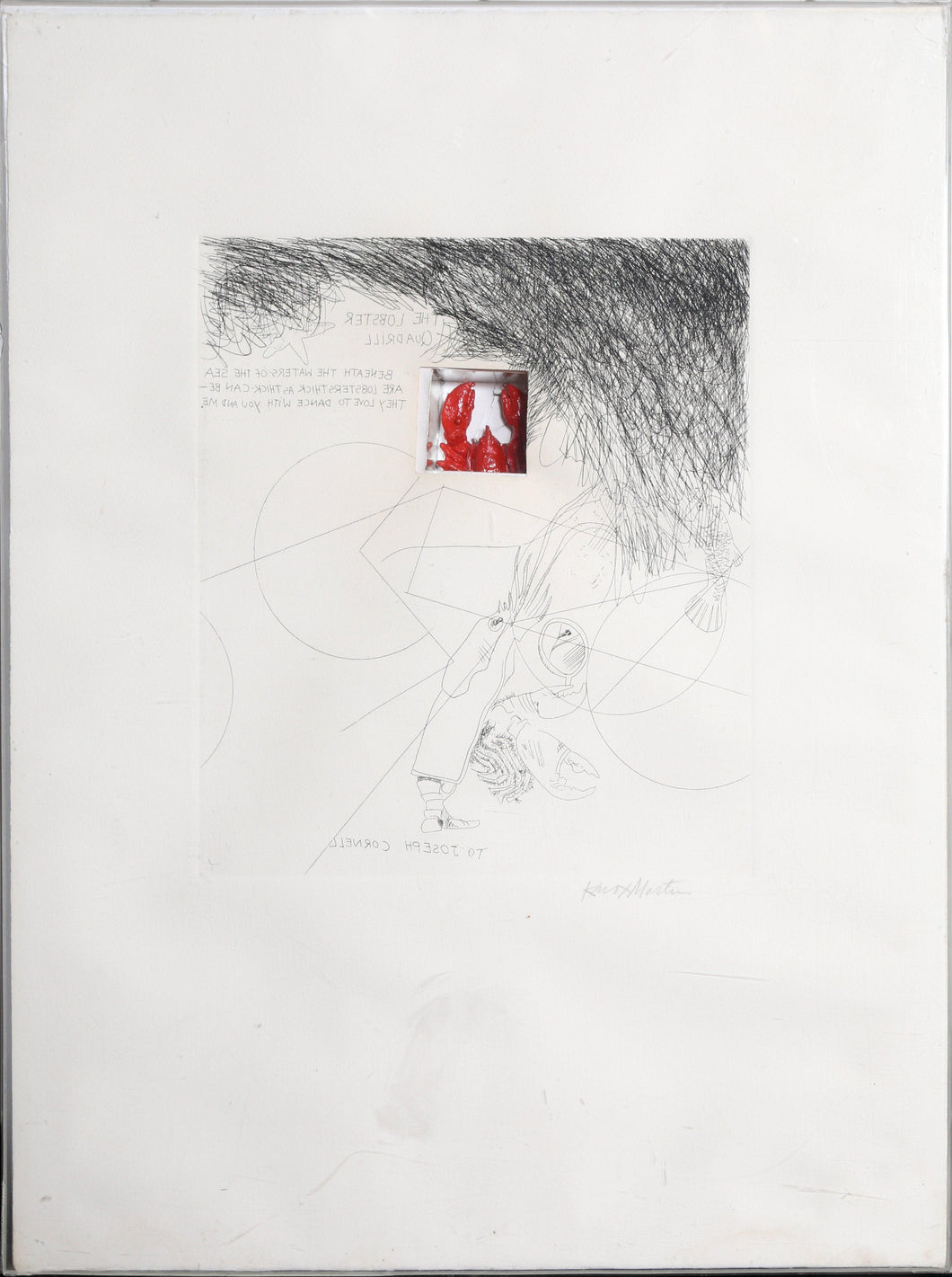 Lobster (Hommage to Joseph Cornell) Etching | Knox Martin,{{product.type}}