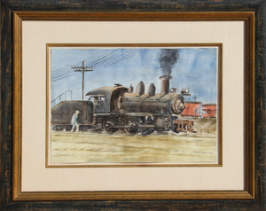 Locomotive Watercolor | Reginald Marsh,{{product.type}}
