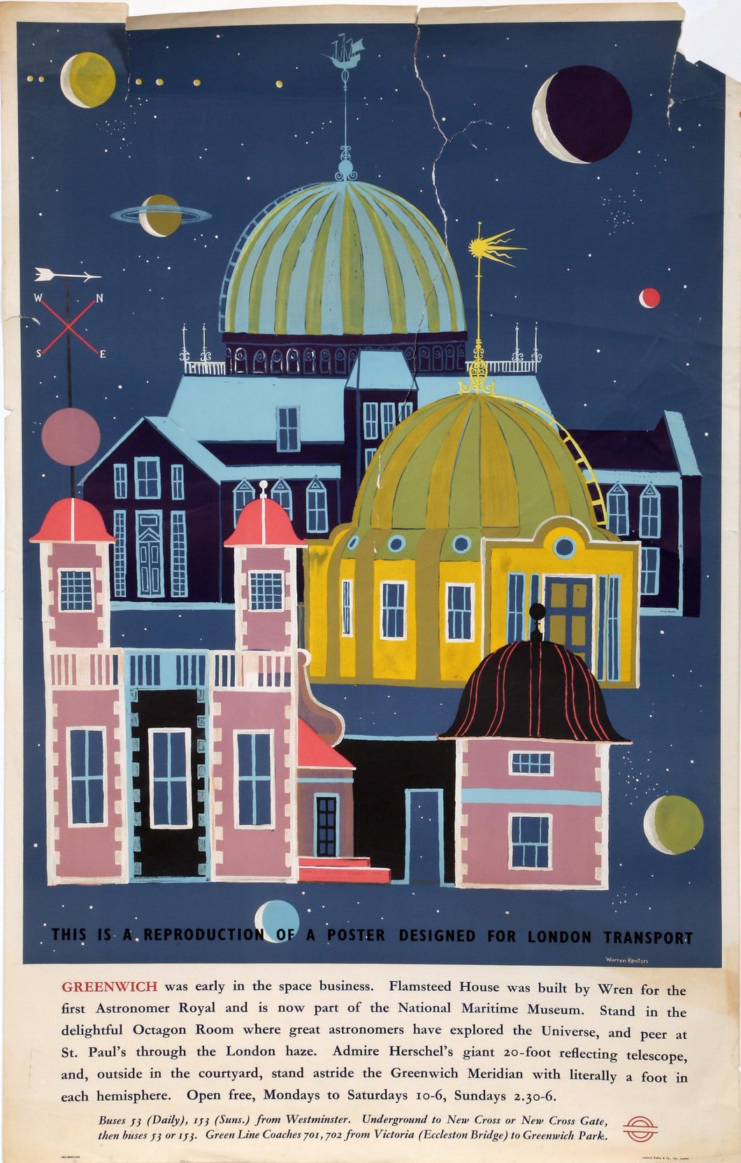 London Transport - Greenwich Poster | Warren Kenton (aka Z'ev ben Shimon Halevi),{{product.type}}