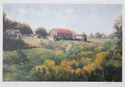 Looking Across the Field Lithograph | Neville Clarke,{{product.type}}